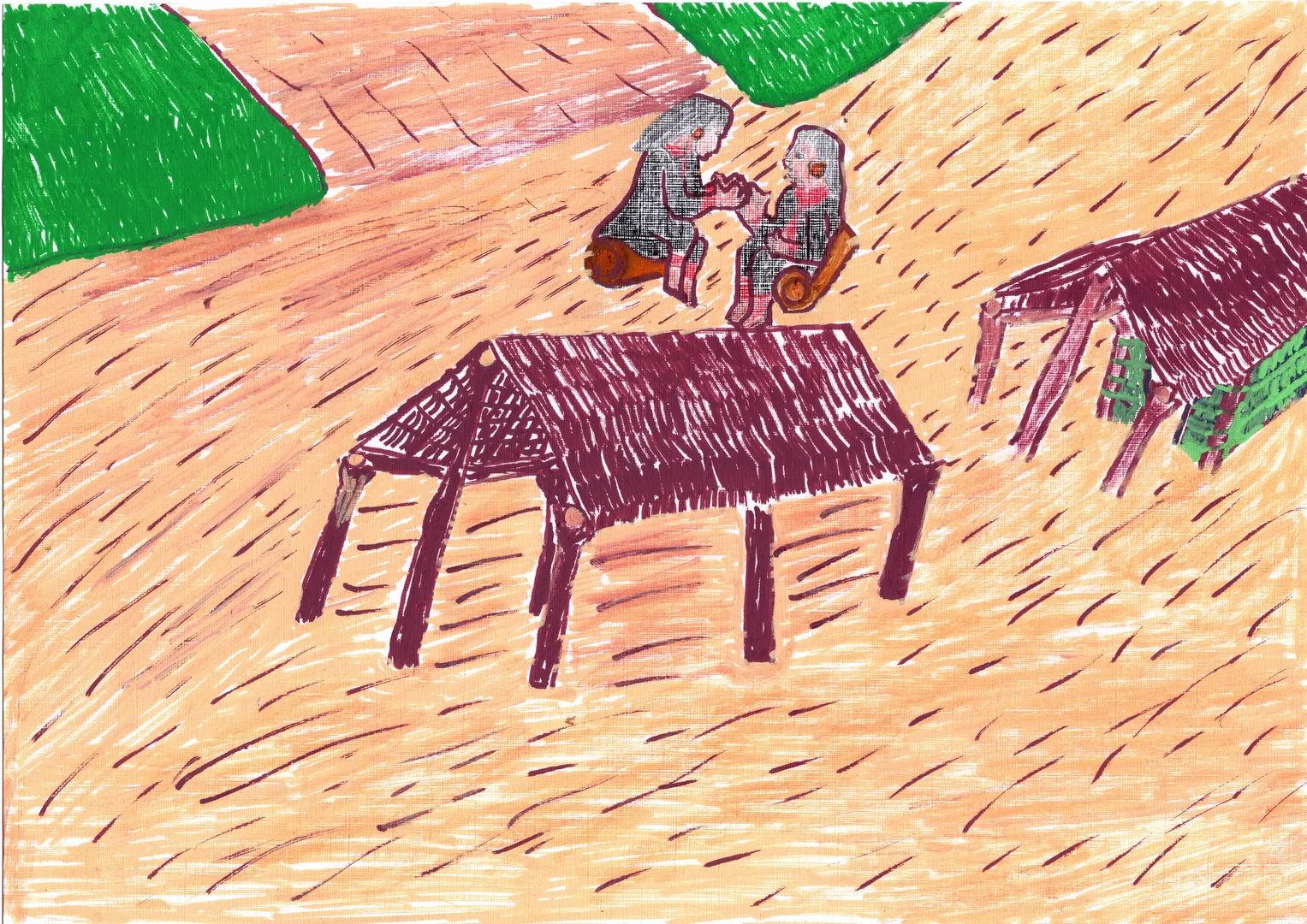 Desenho de Hélio Hawỳt